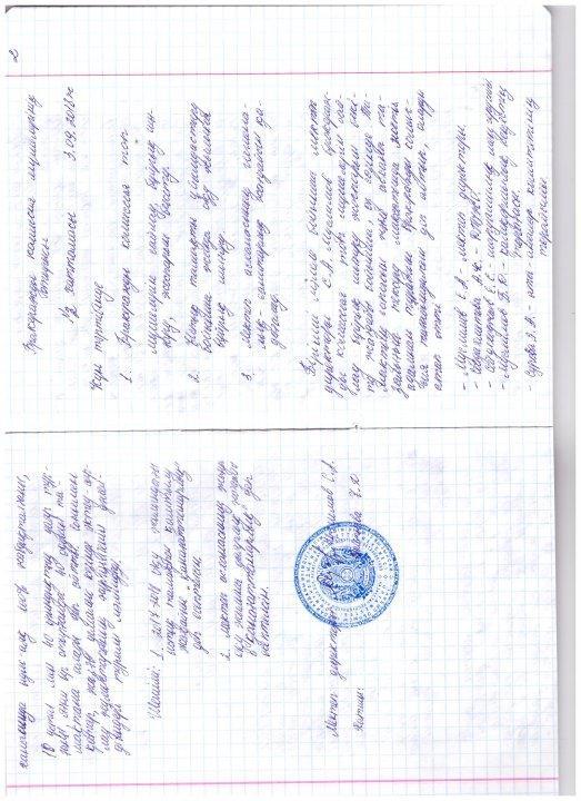 Бракеражды комиссия хаттамасы